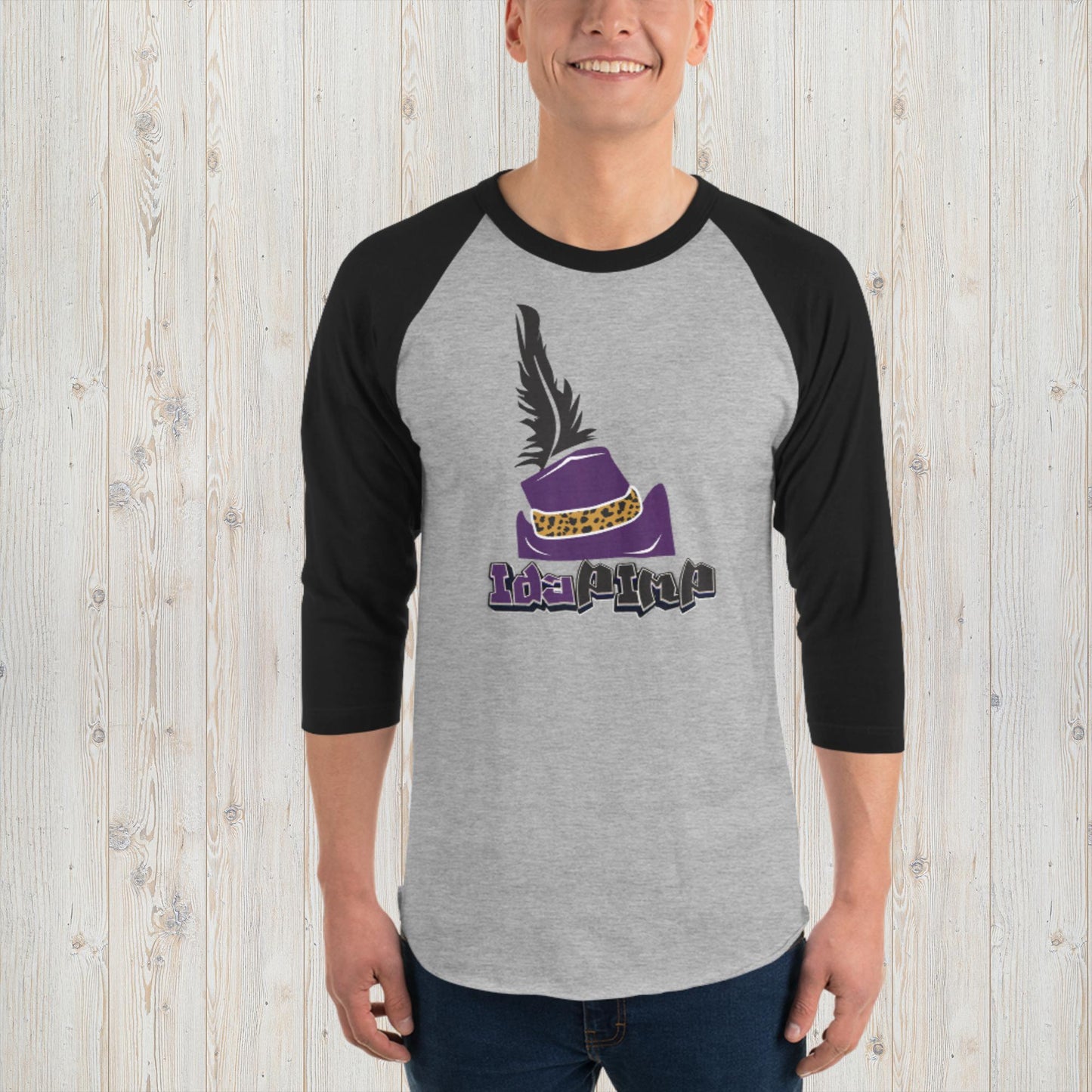 IdaPimp 3/4 sleeve raglan shirt - Purple