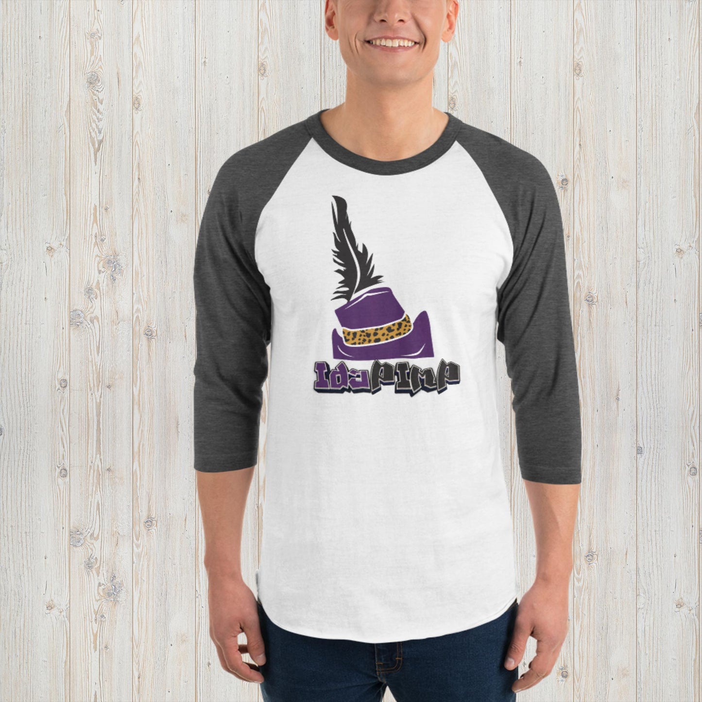 IdaPimp 3/4 sleeve raglan shirt - Purple